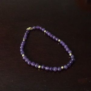 Vintage 14k Yellow Gold Knotted Amethyst Beads